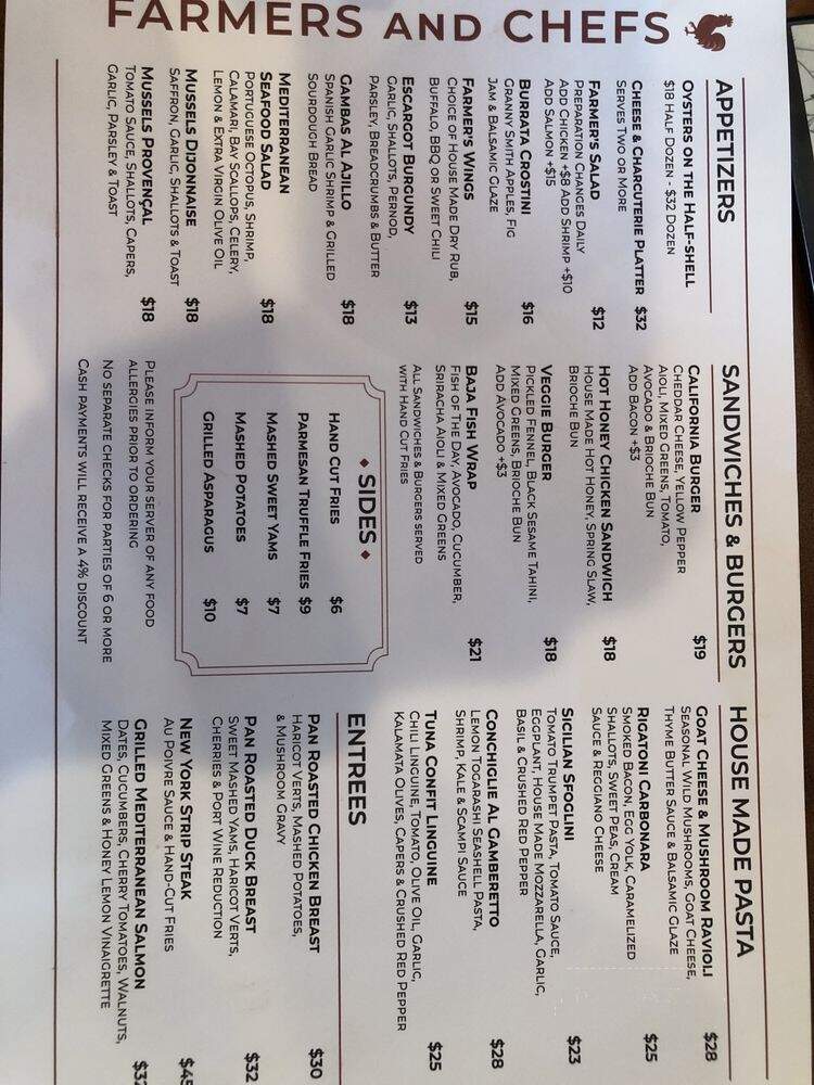 Farmers & Chefs - Poughkeepsie, NY menu_pic