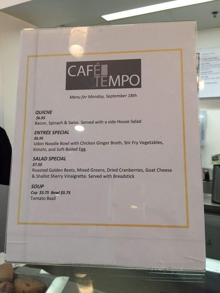 Cafe Tempo - Overland Park, KS menu_pic
