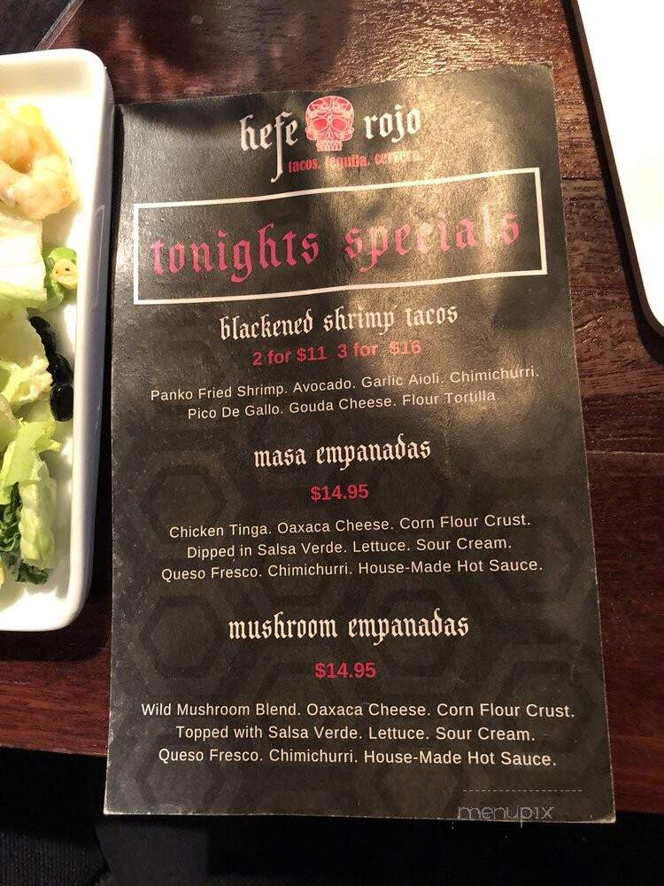 Hefe Rojo - Rochester, MN menu_pic