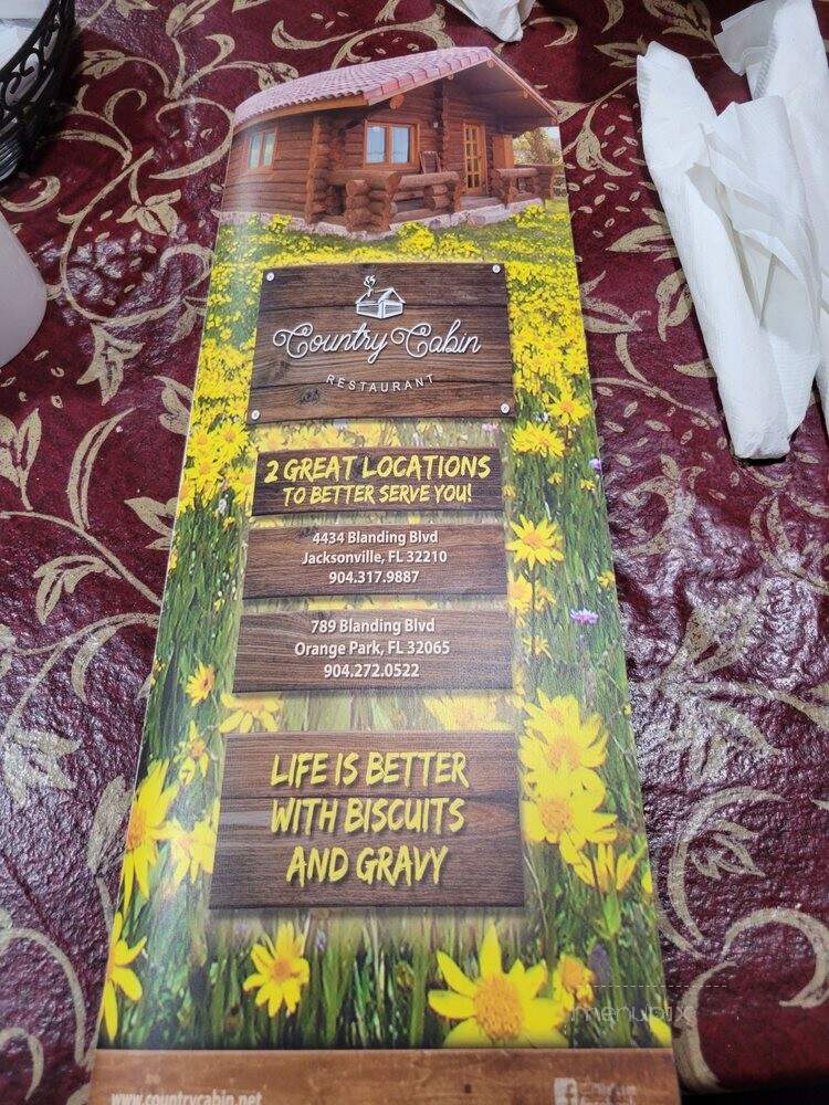 Country Cabin Restaurant - Orange Park, FL menu_pic