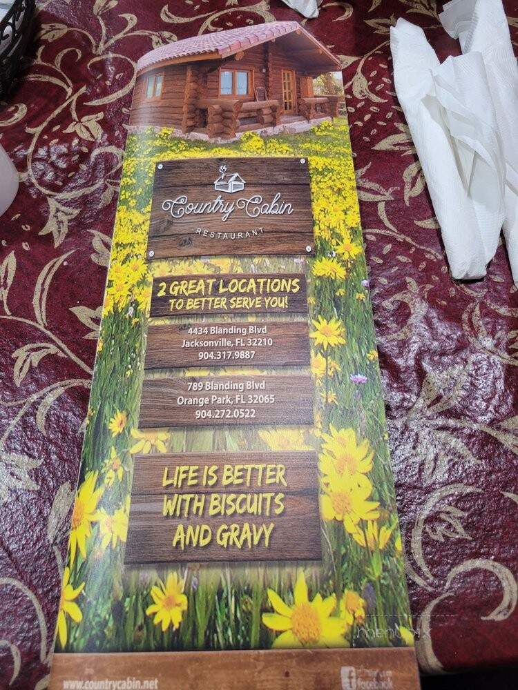 Country Cabin Restaurant - Orange Park, FL menu_pic