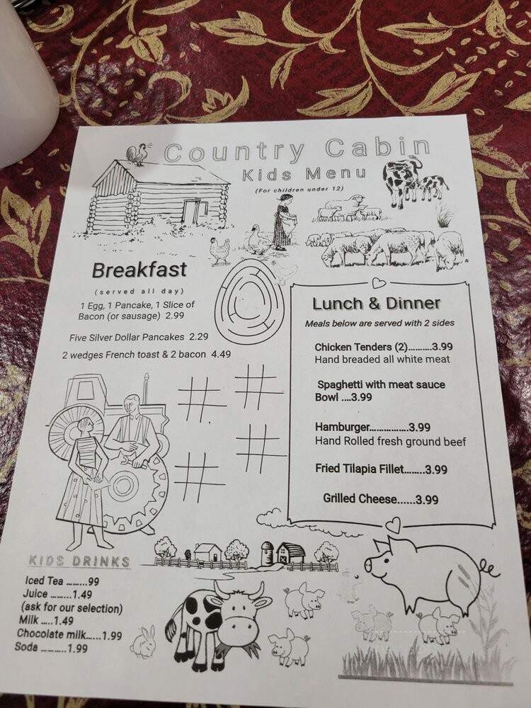Country Cabin Restaurant - Orange Park, FL menu_pic