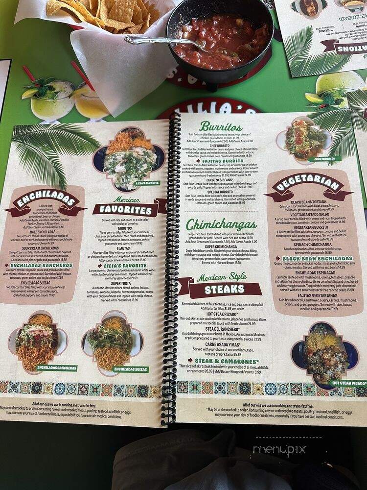 Lilia's Mexican Cuisine - Bellingham, WA menu_pic