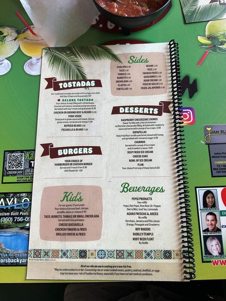 Lilia's Mexican Cuisine - Bellingham, WA menu_pic