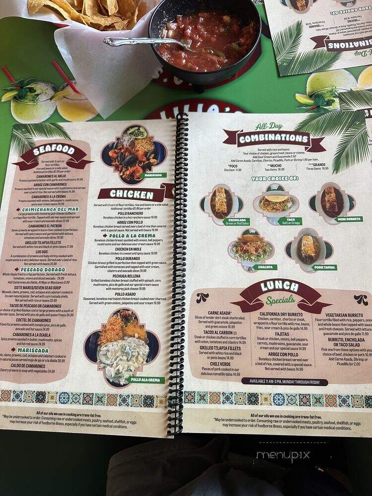 Lilia's Mexican Cuisine - Bellingham, WA menu_pic