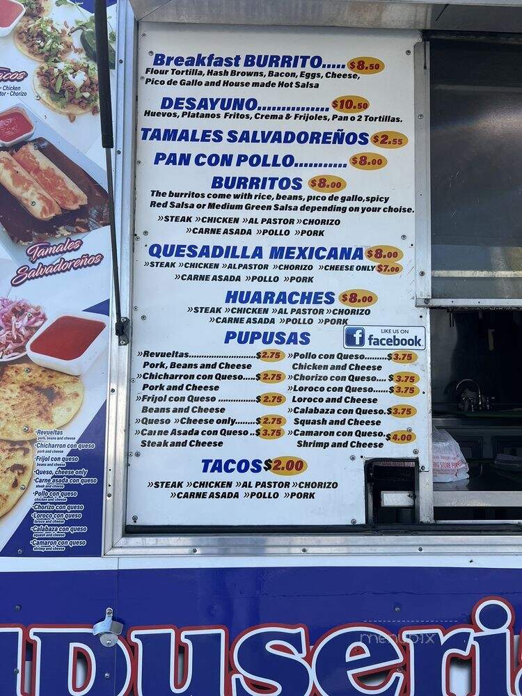 Pupuseria El Paraiso - West Salt Lake City, UT menu_pic