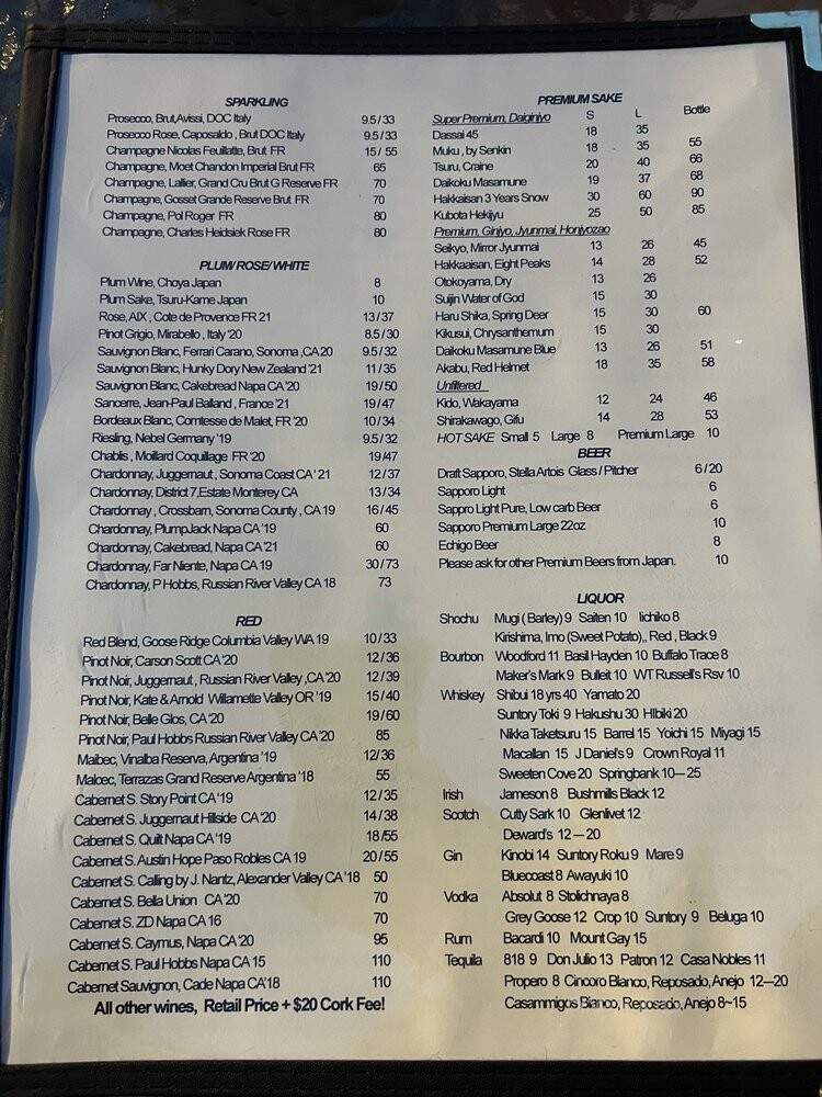 Taka Sushi and Passion - Sandy Springs, GA menu_pic