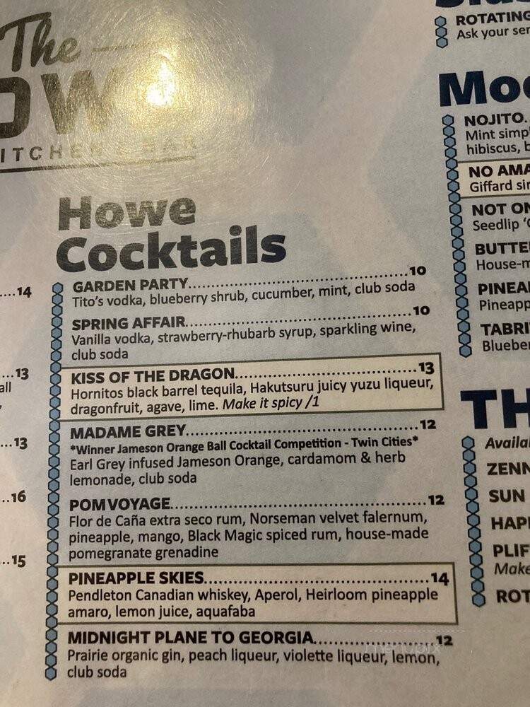 The Howe Daily Kitchen & Bar - Minneapolis, MN menu_pic