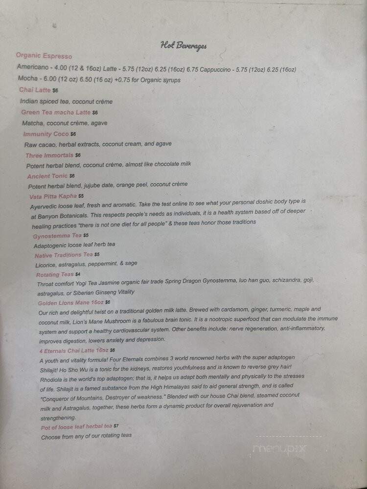 Cafe Wylde - Everett, WA menu_pic