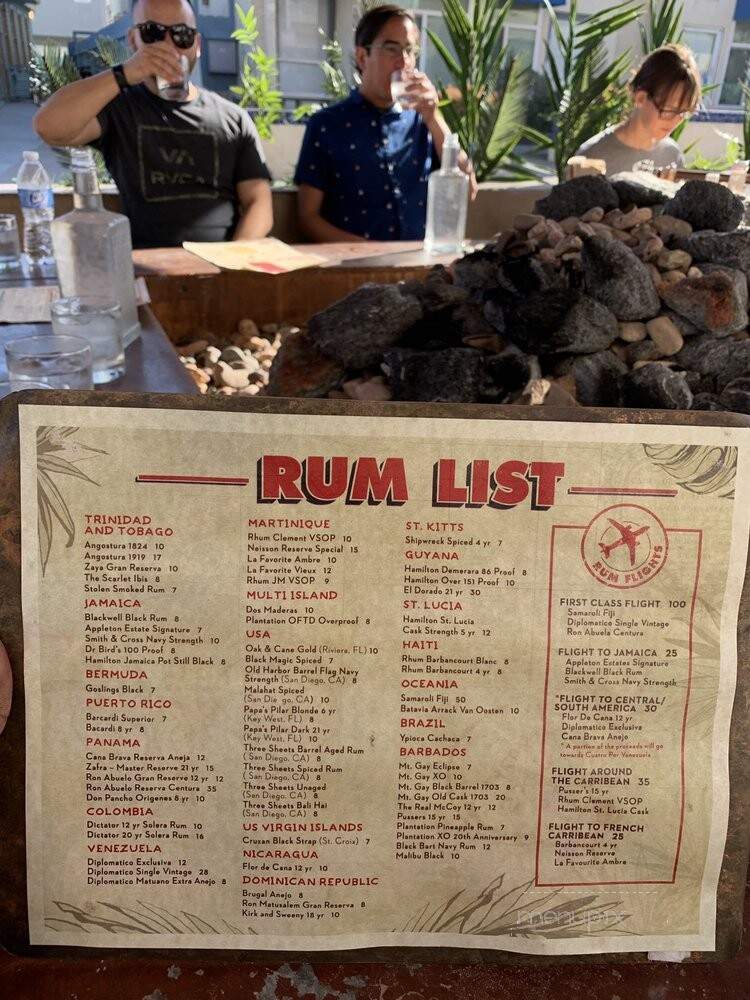 Miss B's Coconut Club - San Diego, CA menu_pic