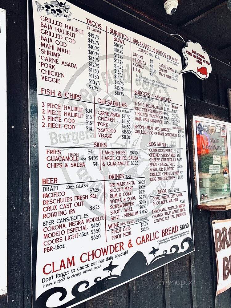 Ben & Jeff's - Pacific City, OR menu_pic