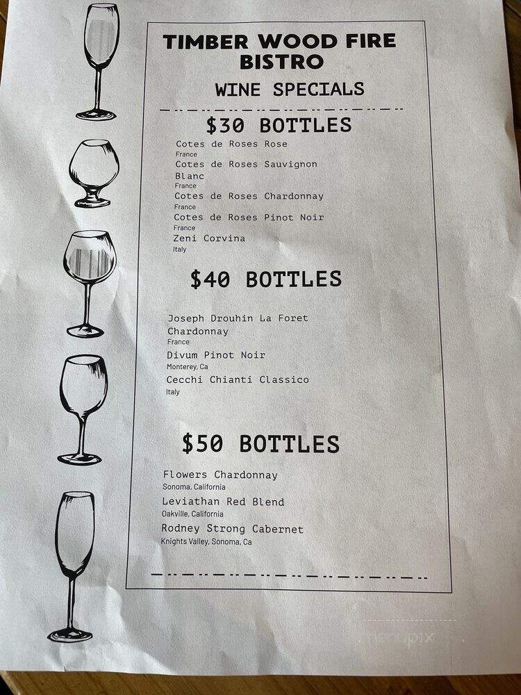 Timber Wood Fire Bistro - Omaha, NE menu_pic