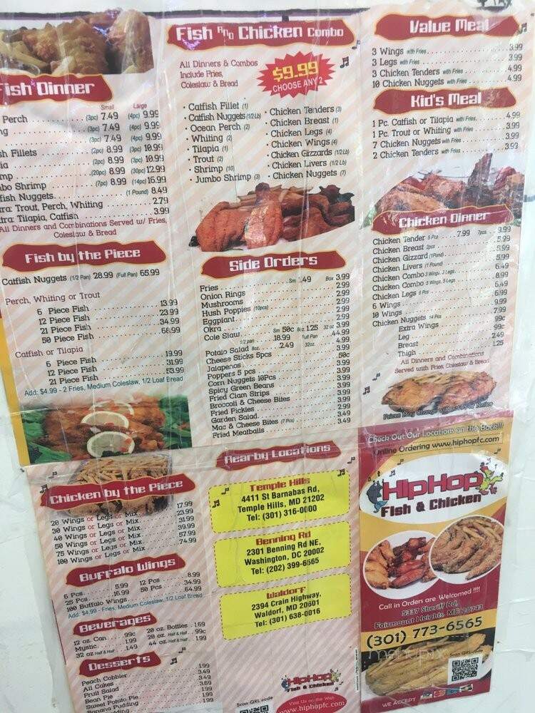 Hip Hop Fish and Chicken - Fairmount Heights, MD menu_pic