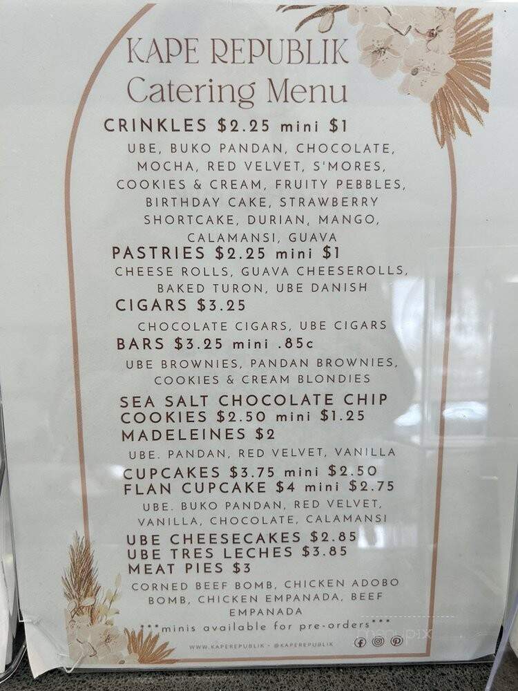 Kape Republik - Cerritos, CA menu_pic