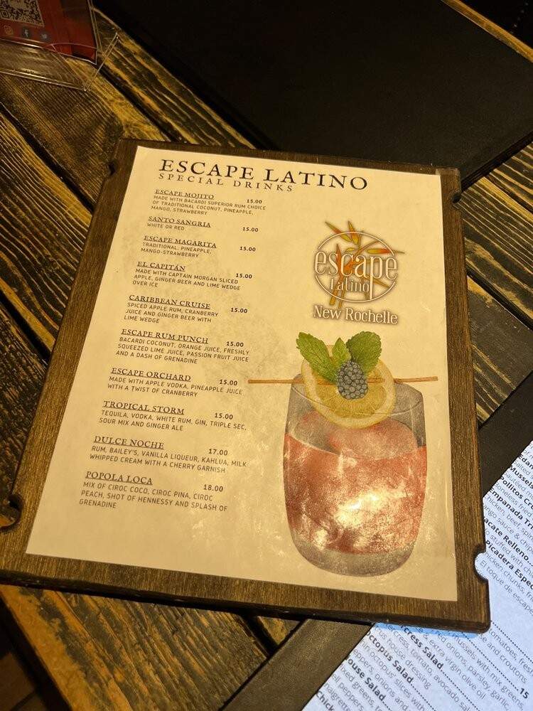 Escape Latino - New Rochelle, NY menu_pic
