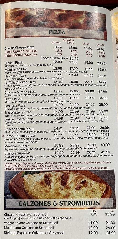 Digino's Pizza Bar & Grill - Casselberry, FL menu_pic