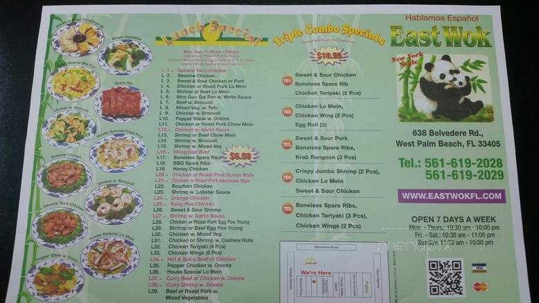 East Wok - West Palm Beach, FL menu_pic