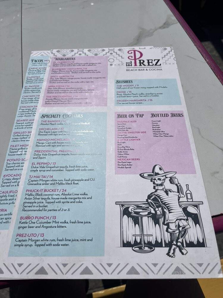 El Prez - San Diego, CA menu_pic