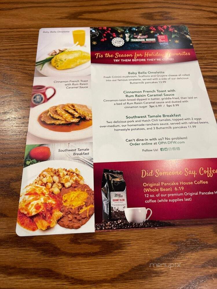 The Original Pancake House - Fort Worth, TX menu_pic