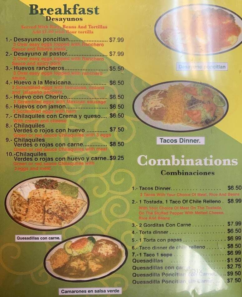 Nuevo Jalisco - Chicago, IL menu_pic