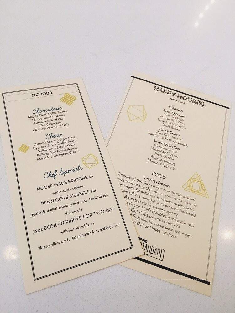 Pacific Standard Coastal Kitchen - San Diego, CA menu_pic