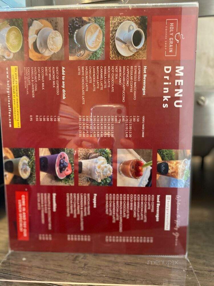 Holy Grain Coffee - Orlando, FL menu_pic