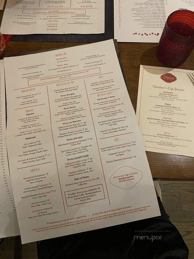 Sfoglina - Washington, DC menu_pic