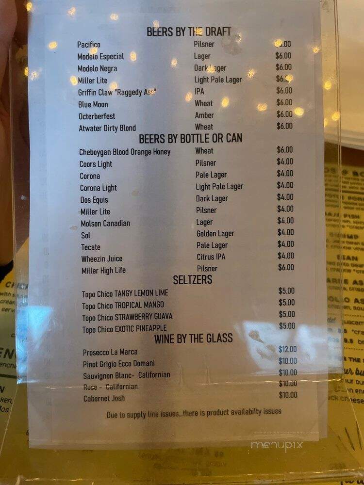 Calexico - Detroit, MI menu_pic