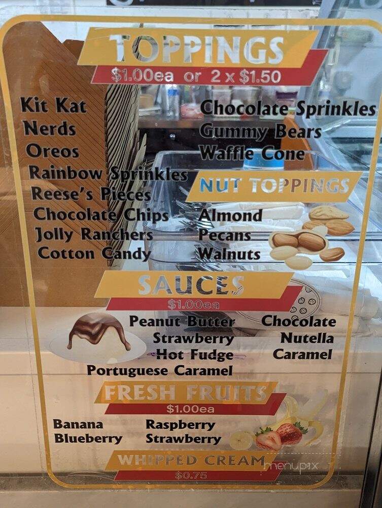 Manny's Sweet Treats - Mineola, NY menu_pic