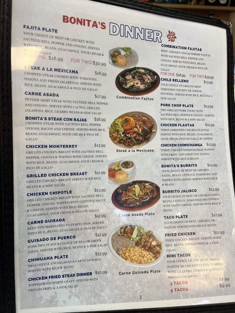 La Bonita Mexican Restaurant - Austin, TX menu_pic