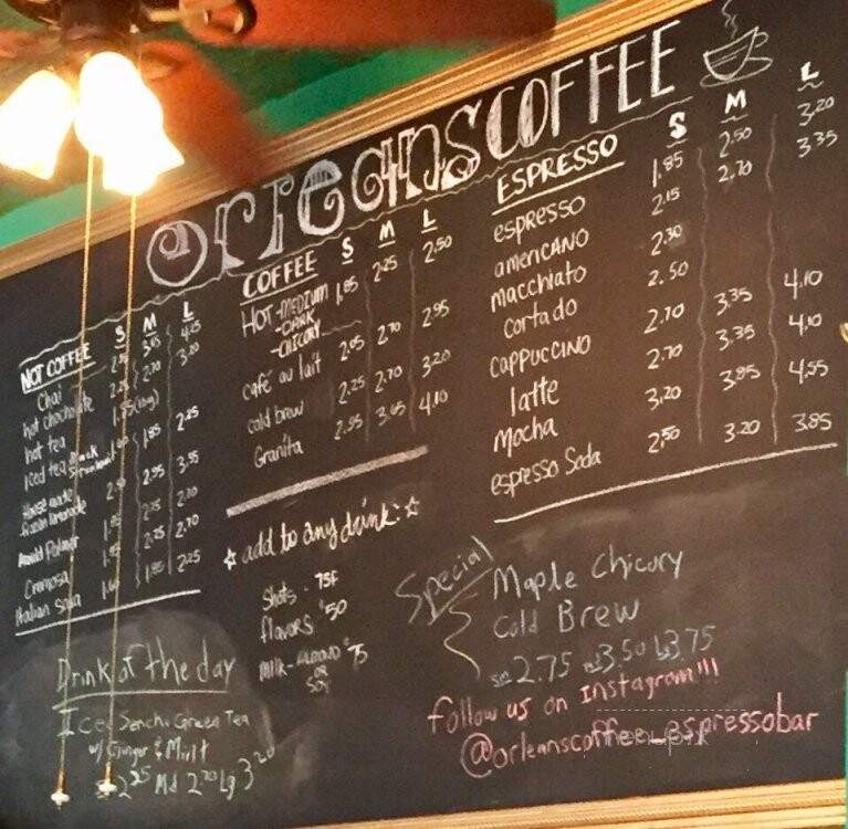 Orleans Coffee Espresso Bar - New Orleans, LA menu_pic