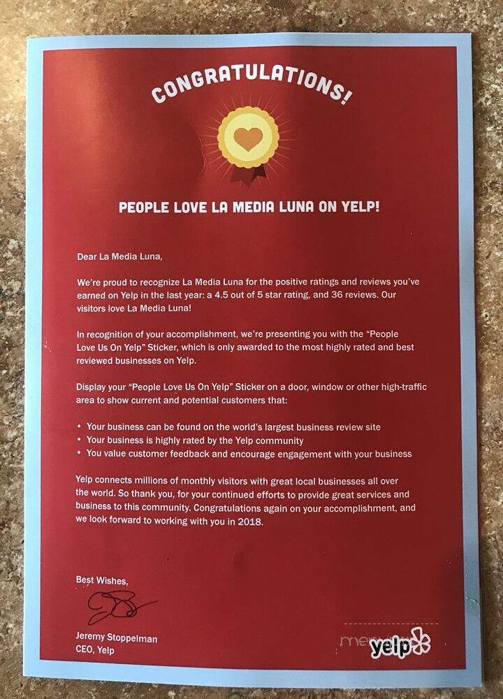 La Media Luna - Fayetteville, AR menu_pic
