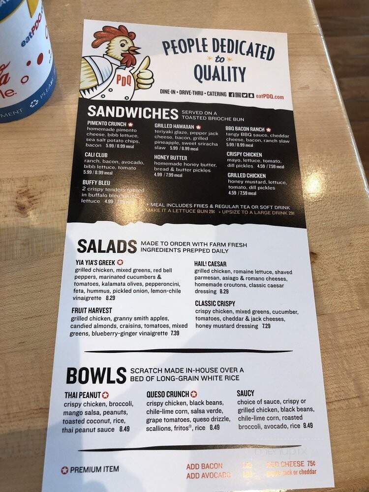 PDQ - Pinellas Park, FL menu_pic