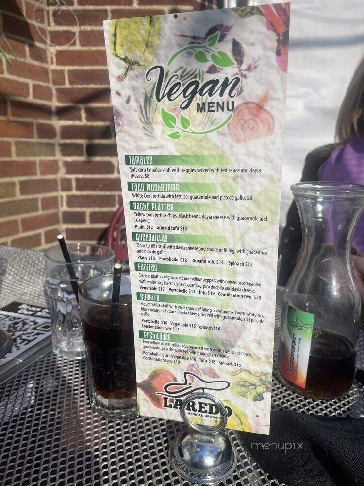 Laredo - Washington, DC menu_pic