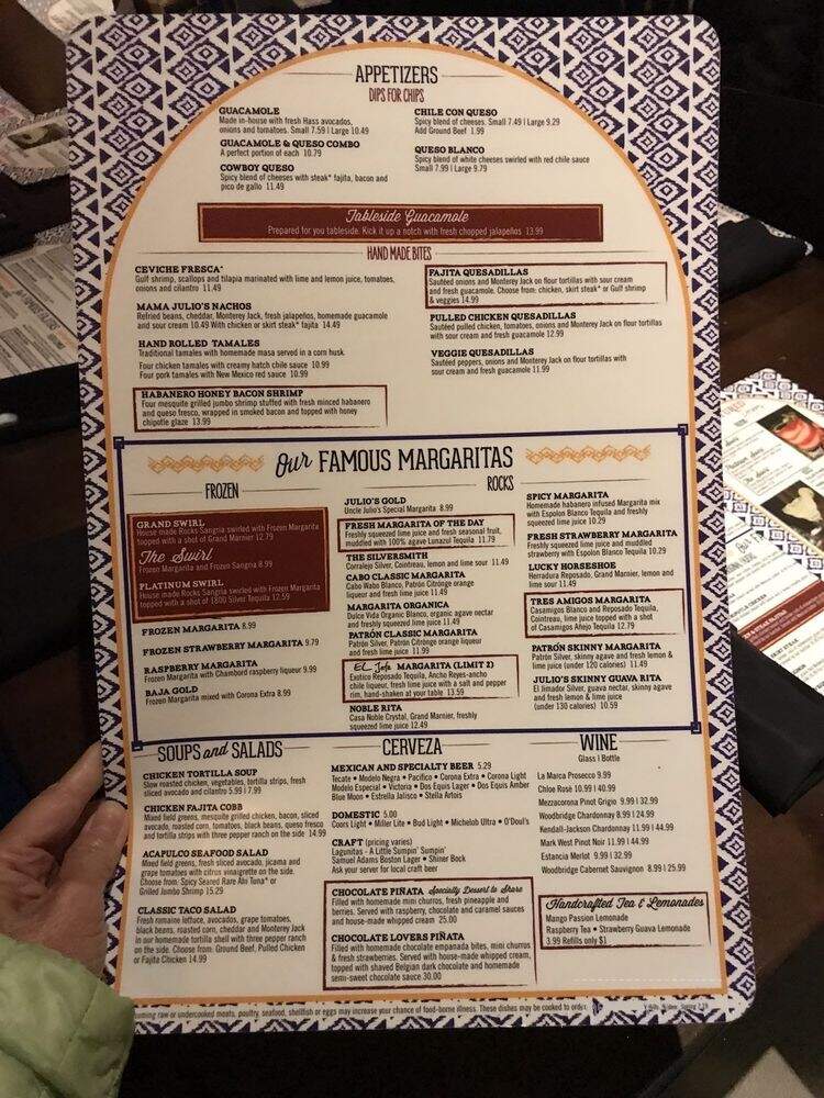 Uncle Julio's - Vernon Hills, IL menu_pic
