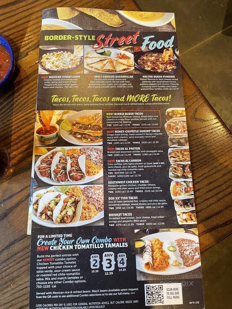 On The Border Mexican Grill & Cantina - Conway, AR menu_pic