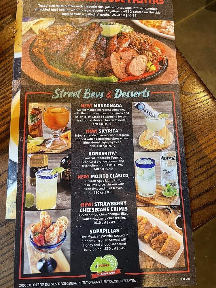 On The Border Mexican Grill & Cantina - Conway, AR menu_pic