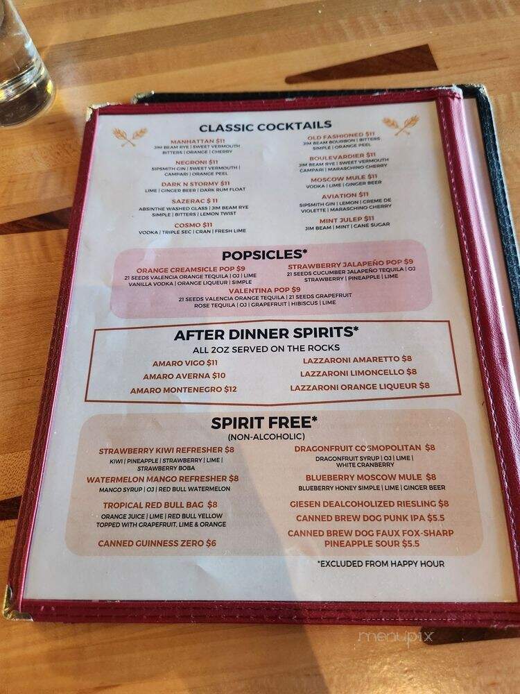 Urban Tap - Pittsburgh, PA menu_pic
