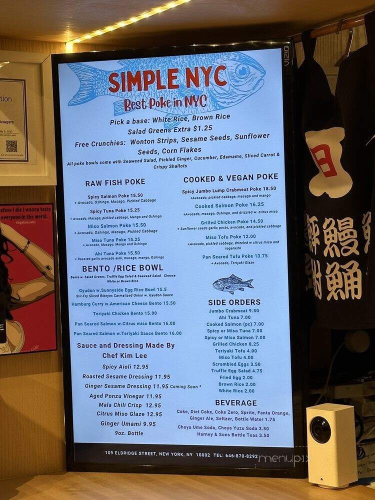 Simple - New York, NY menu_pic
