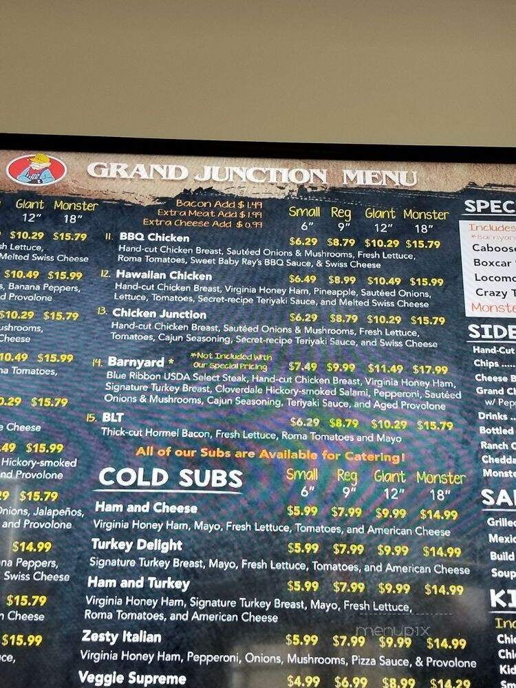 Grand Junction Subs - Bismarck, ND menu_pic