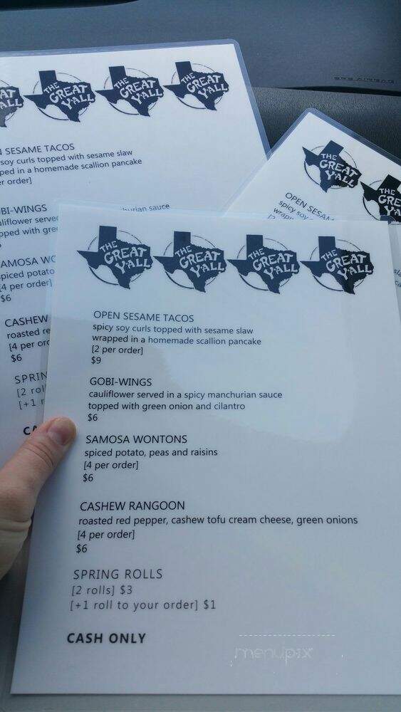 The Great Y'all - Austin, TX menu_pic