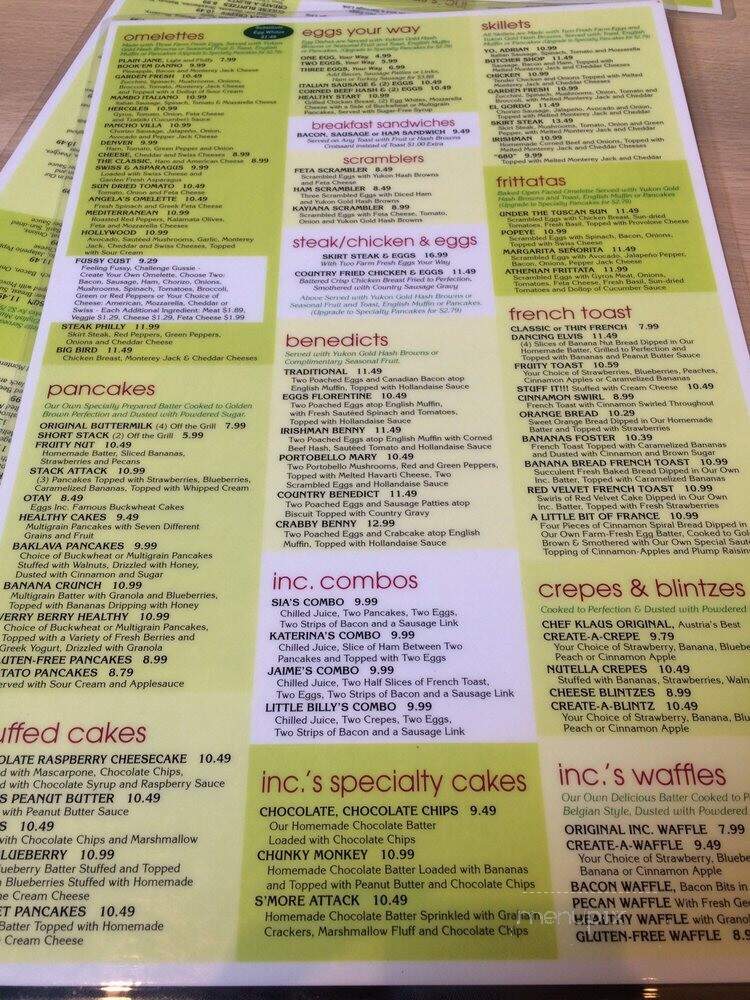 Eggs Cafe - Chicago, IL menu_pic