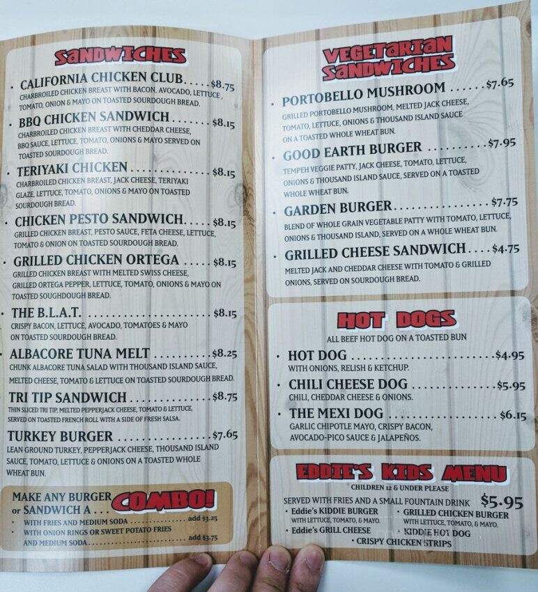Eddie's Grill - San Luis Obispo, CA menu_pic