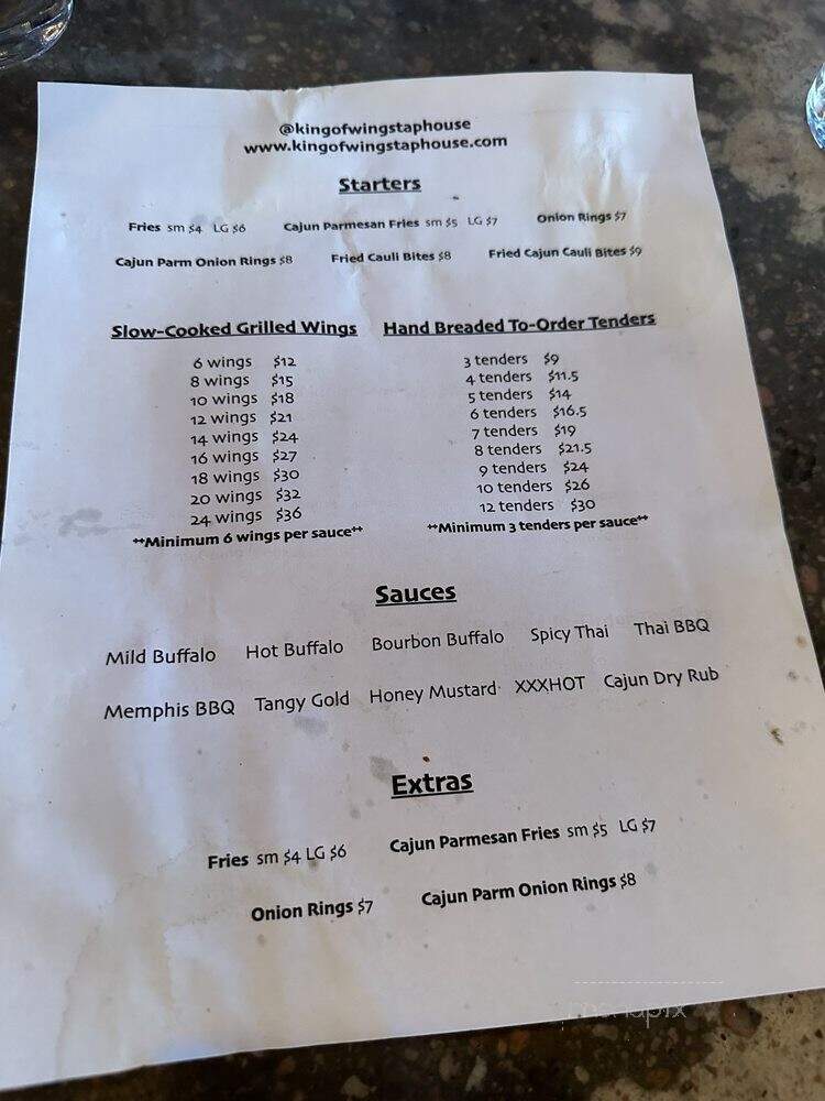 King Of Wings - Denver, CO menu_pic