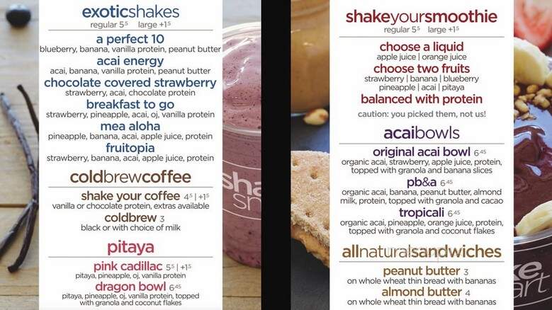Shake Smart - Austin, TX menu_pic