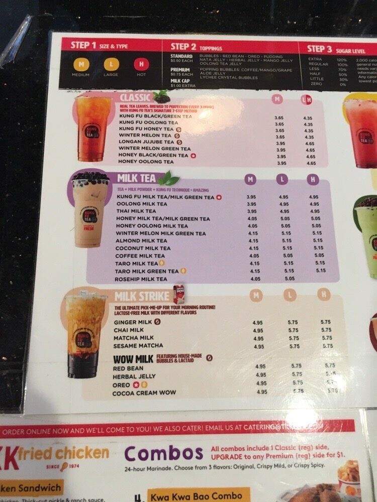 Kung Fu Tea - Cherry Hill, NJ menu_pic