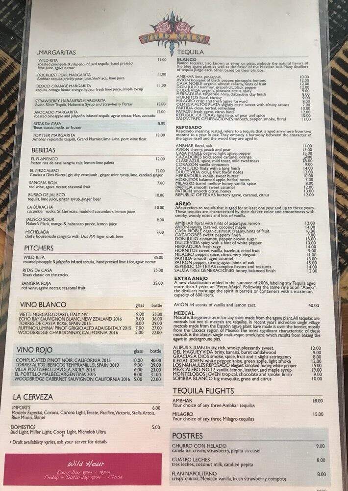Wild Salsa - Fort Worth, TX menu_pic