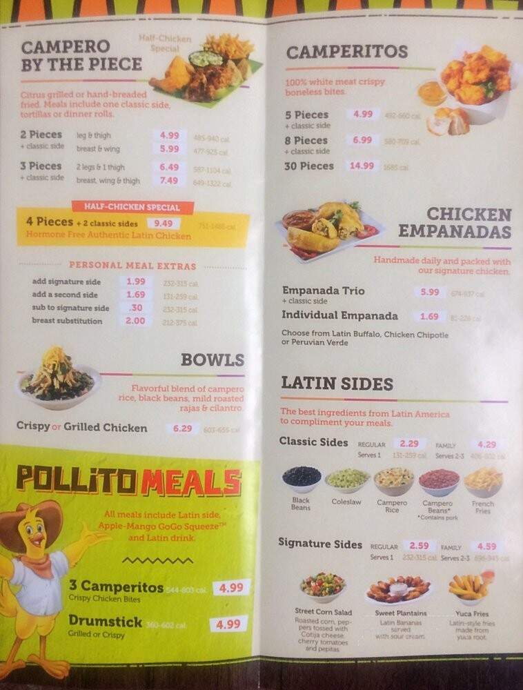 Pollo Campero - Hyattsville, MD menu_pic