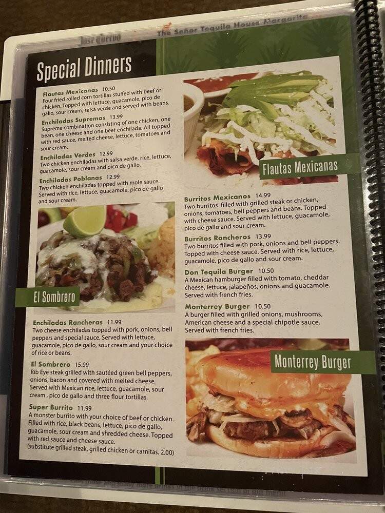 Senor Tequila Mexican Grill - Tampa, FL menu_pic