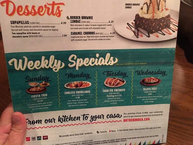 On The Border - Fort Worth, TX menu_pic